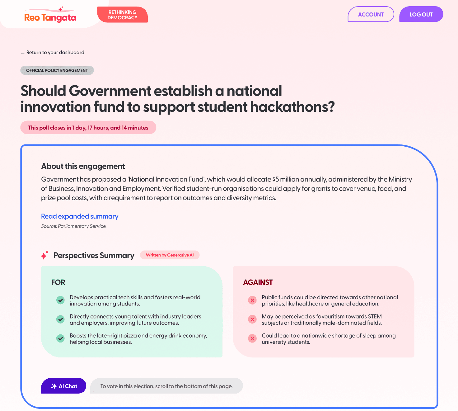 screenshot of the reo tangata website